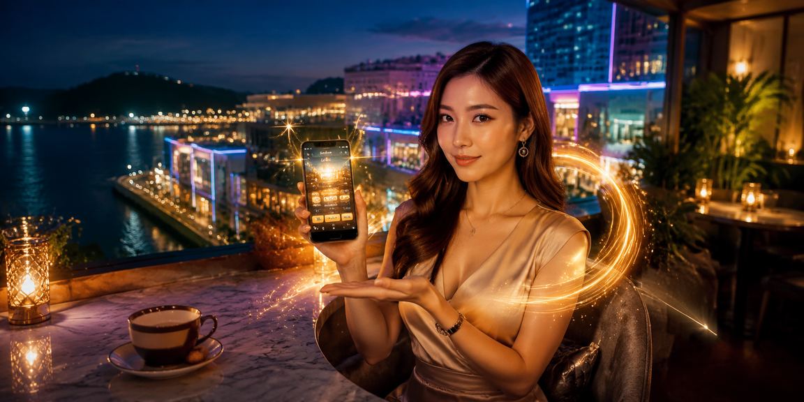 Pengguna Malaysia bermain permainan meja kasino pada telefon pintar s200
